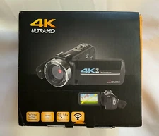 4K Camcorder Video Camera Ultra HD Wi-Fi Vlogging Camera 48.0MP 16X Digital Zoom