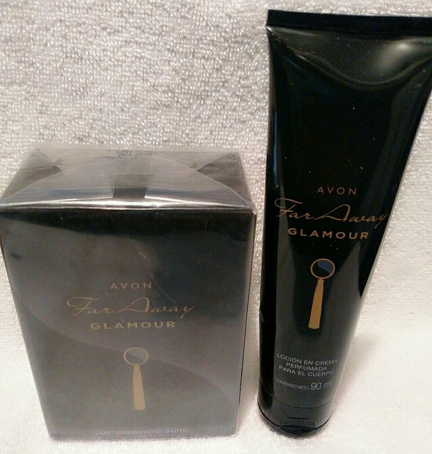 2Pc Set Avon FAR AWAY GLAMOUR Eau de Parfum Spray for Women + Body