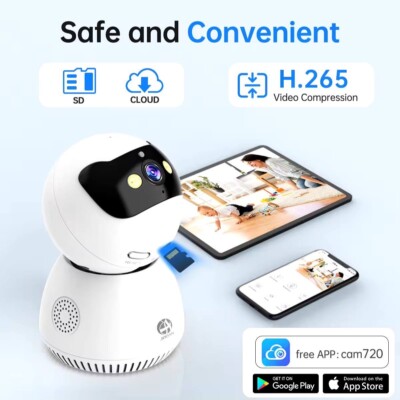 Jooan 5MP PTZ IP Camera 5G WIFI Wireless Security Camera Home Indoor AI
