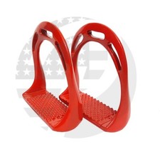 Aluminum Red Horse Riding Stirrups Size 4.75 Inch New 10 Colors