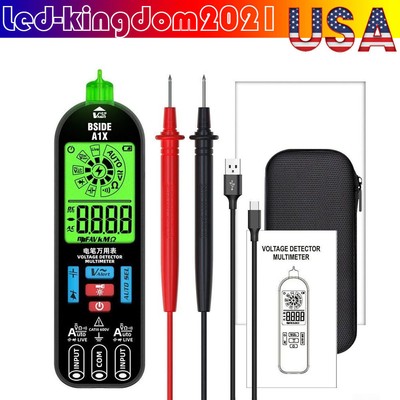 Smart Digital Multimeter Tester Rechargeable Electrical Voltmeter AC DC Voltage-
