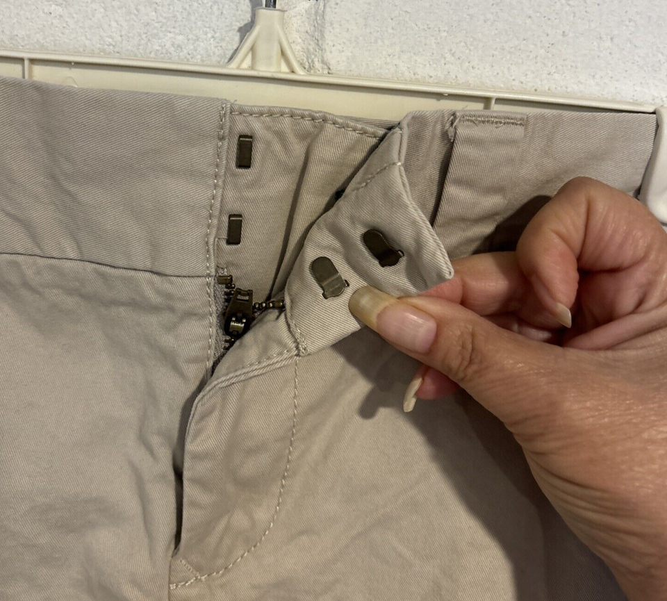 Tommy Hilfiger Womens Khaki Chino Shorts Casual Pockets Mid Rise Cotton Size 10 eBay