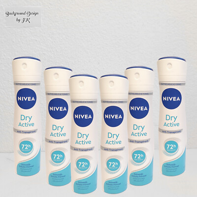 6x 150ml Nivea Dry Active Anti Transpirant 72h Deo Schutz schweiß Schutz Formel