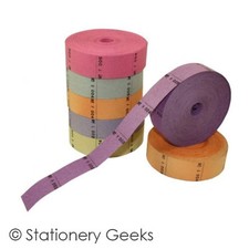 1000 PLAIN Roll Tickets Numbered 1-1000 Door Entry Admission Admittance Events