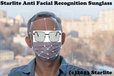 Starlite Brand Anti Facial Recognition Sunglasses 100 with case Distorts face