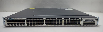 Cisco Catalyst WS-C3750X-48P-E w/C3KX-NM-1G  2x C3KX-PWR-715WAC Gigabit Switch