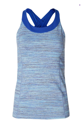 LULULEMON sz 2 Enhearten Tank Space Dye Caspian Sapphire Blue Top Shelf Bra MINT - Picture 3 of 8