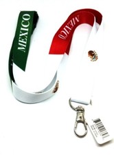Mexican FLAG LANYARD Key chain Neck strap ID Holder Breakaway MEXICO green red