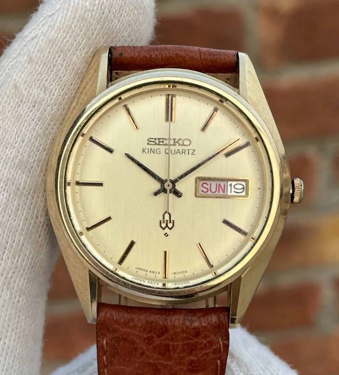 Vintage Seiko King Quartz Cap Gold 18ct Men's Watch 4823 Vintage Seiko King Quartz Cap Gold 18ct Men's Watch 4823