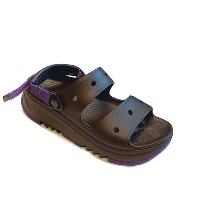 CROCS Classic Hiker Xscape Sandals Mens Size 12 Womens 14 Espresso Neon Purple
