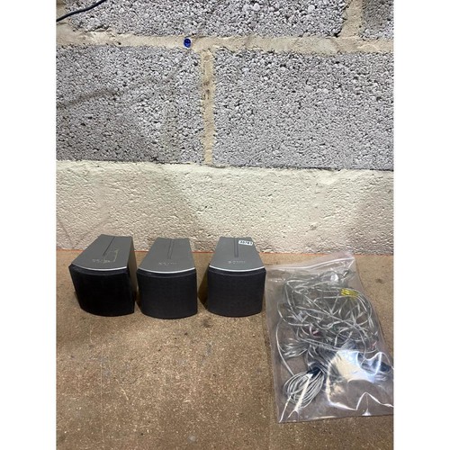 Set of 3 Sony SS-TS300 Surround Speaker Silver Wired 3-Ohms Magnetically Shield