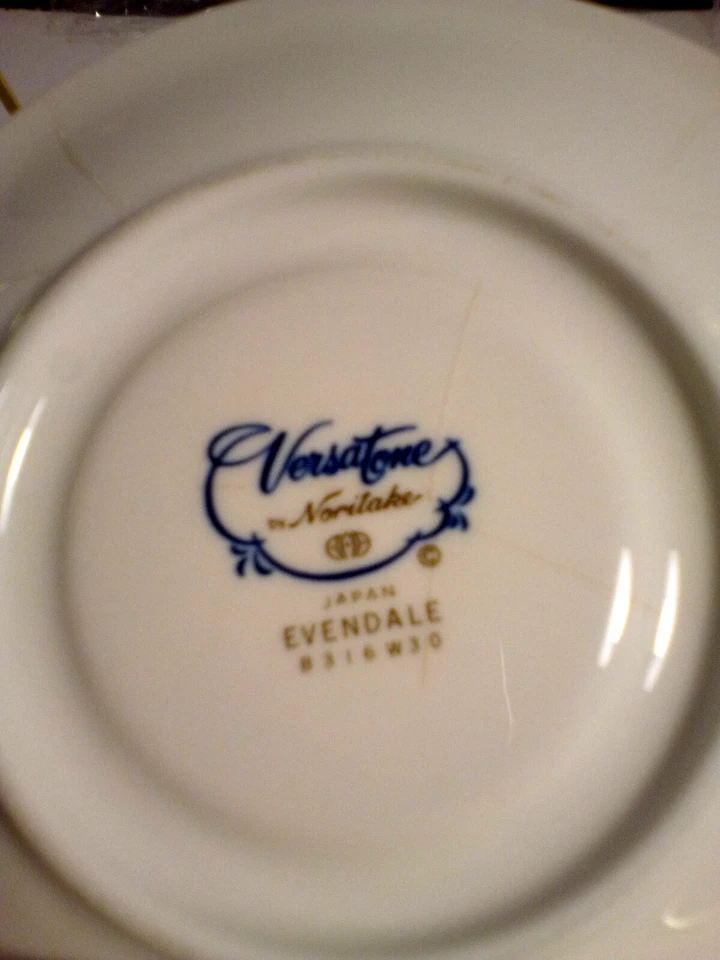 3 Noritake EVENDALE Saucers Versatone Blue Flower Japan B316W30 EUC - Image 3 of 3