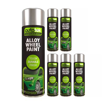 Autotek Leichtmetallfelge Mehrzweck-Sprühlack robuste langlebige Oberfläche 500 ml x6