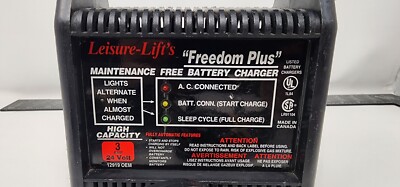 Leisure-Lift's Freedom Plus 24 Volt Charger Maintenance Free Tested & Working