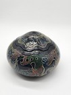 Vintage Hand Carved and Hand Painted Gourd with Animals And Flowers