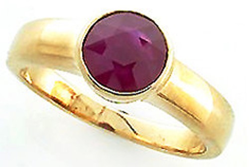 9ct Solid Yellow Gold Ruby Wedding Band Ring R163 Custom - 第 1/3 張圖片