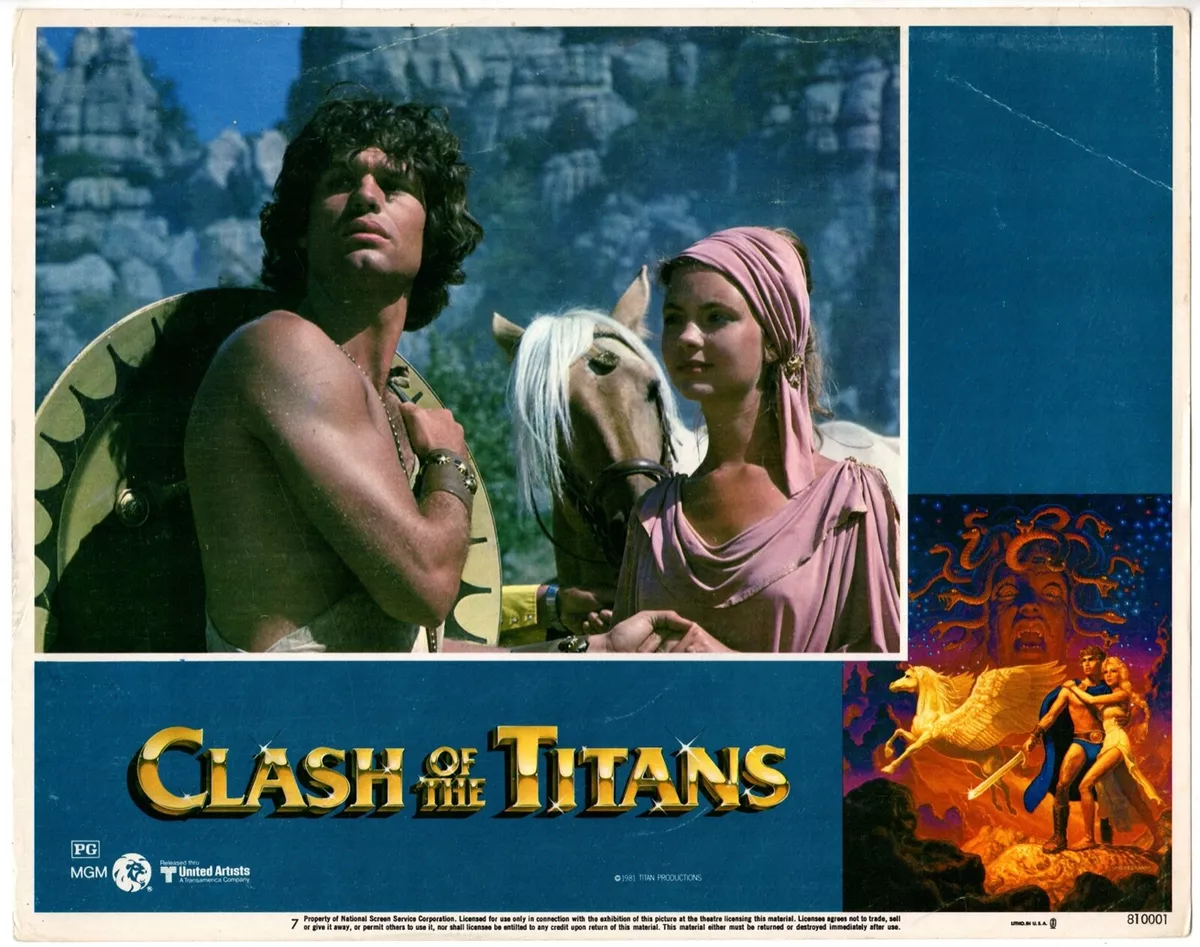 CLASH OF THE TITANS” (MGM 1981) Harry Hamlin as Perseus Judi