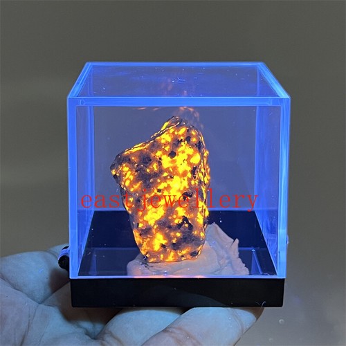 Spécimens minéraux chakra chakra brut naturel Yooperlite Tumble Fire Rocks + boîte 1 pièce - Photo 12/15