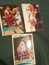 lot 3 morris peterson signed cards autographed auto card mo pete raptors