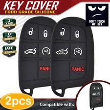 2xfor Chrysler Dodge Jeep Fiat 5 Button Remote Smart Key Fob Silicone Case Cover 2xfor Chrysler Dodge Jeep Fiat 5 Button Remote Smart Key Fob Silicone Case Cover
