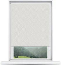 ArtToFrames Custom Window Shade - Blackout Peaks Modern Grey Design Reversed Rol