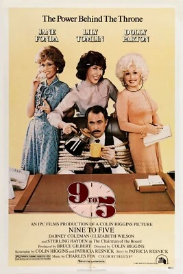 1980 9 to 5 Movie Poster Print Dolly Parton Jane Fonda Nine to Five Doralee 🍿