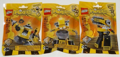 LEGO MIXELS Series 6 WELDOS tribe KRAMM FORX WUZZO yellow COMPLETE SET lot