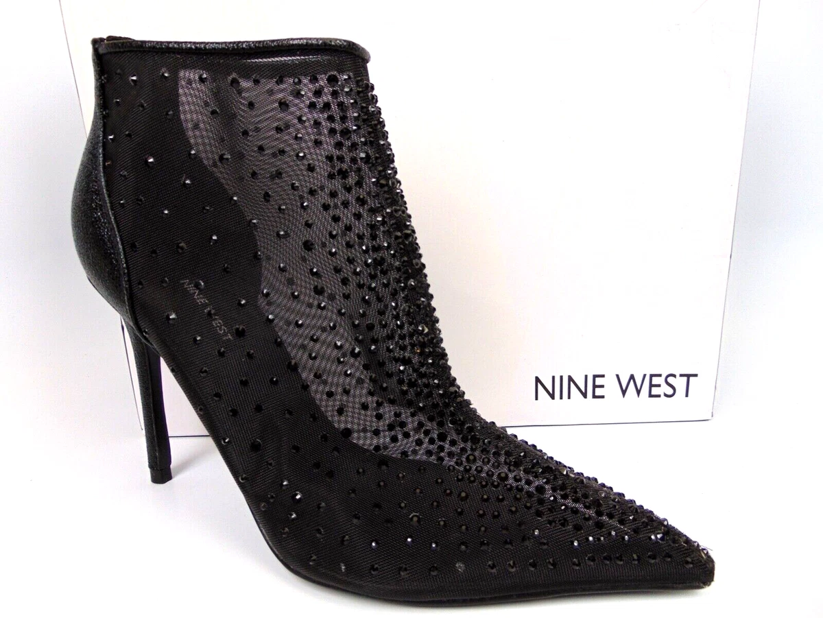 Nine West Womens For Now P2 Pointed Toe Ankle Fashion Boots Size 8.0 Black