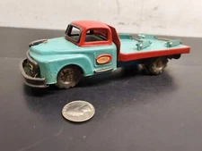 Vintage SSS Made in Japan Tin Lumber Truck Friction Vehicle Circa 1950S Nice