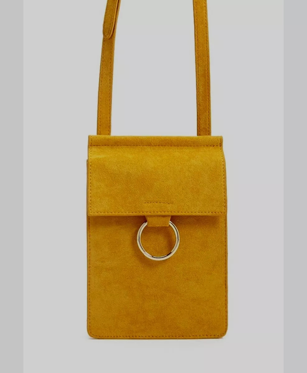 Forever 21 Faux Suede O ring Crossbody Small Purse Yellow eBay