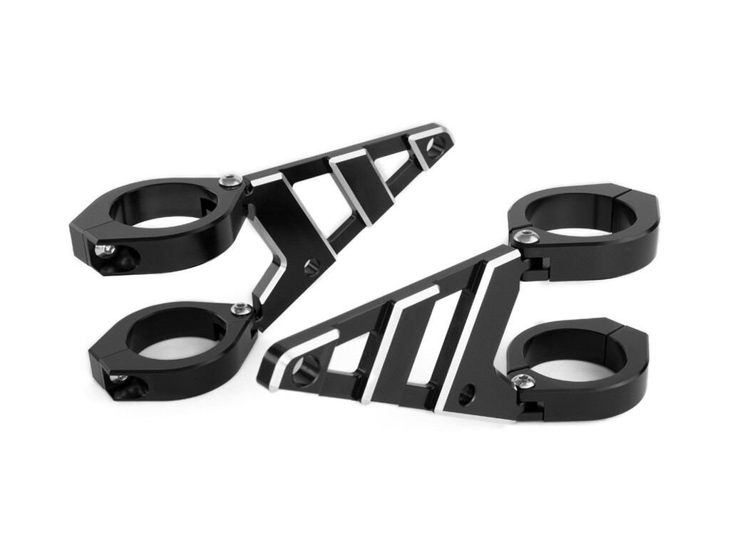 Motorbike Headlight Brackets 42 - 43mm - CNC Billet Aluminium - HIGH QUALITY