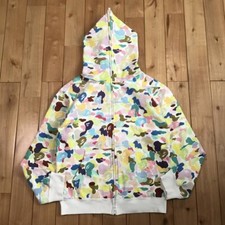 Vintage BAPE Multi camo full zip hoodie a bathing ape NIGO ladies Size TALL