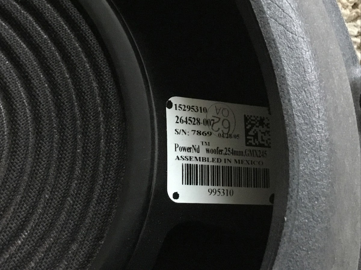 2005 2011 Corvette Z06 C6 GMX245 Bose Subwoofer Door Speaker