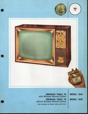 TV Ad Sheet - Emerson - 1961 - Table TV - With or Without Remote Control