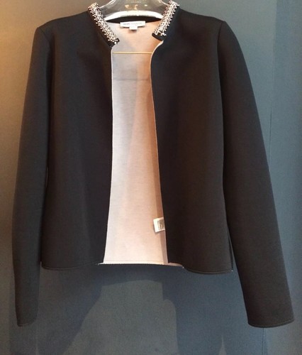 Reiss Courtney Neoprene Jacket In Navy Blue, Navy Jacket, XS Jacket, Reiss - Picture 4 of 10