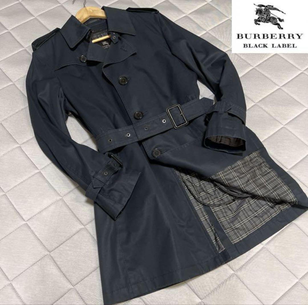 BURBERRY BLACK LABEL ネイビーコート BURBERRY BLACK LABEL Navy Trench Coat #EB ZGA | eBay