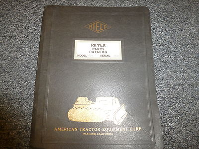 American Tractor Equipment ATECO HRD9 Ripper Parts Catalog Manual Book xo