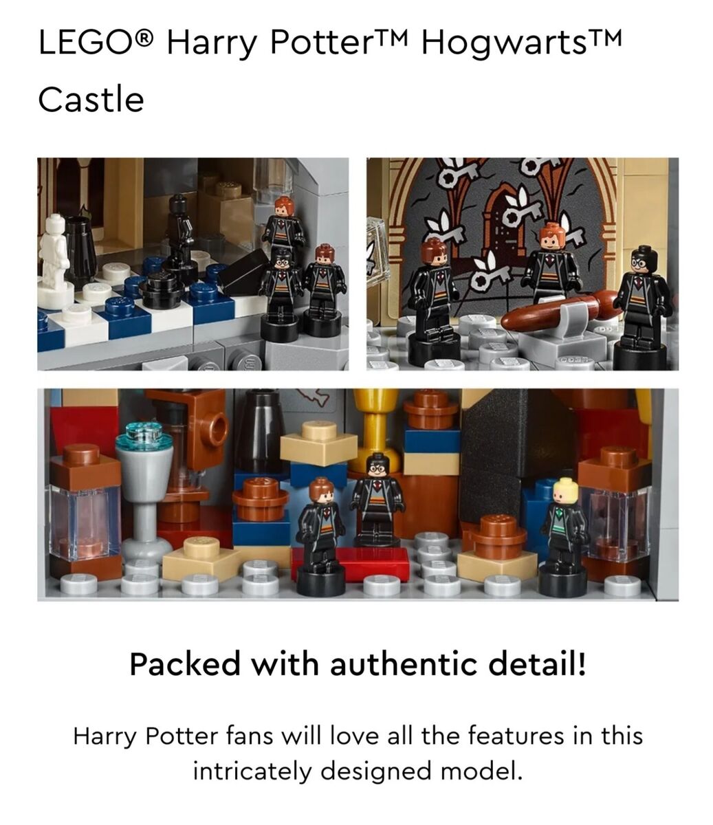 LEGO Harry Potter Hogwarts Castle 71043 Building Set - Model Kit with  Minifigures, Featuring Wand, Boats, and Spider Figure, Gryffindor and  Hufflepuff