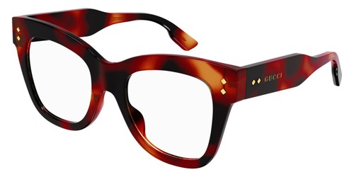 Gucci GG1082O Eyeglasses Women Havana Square 50mm New & Authentic - Picture 2 of 5