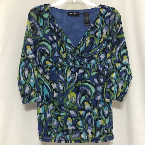 Blusa, top, camicia donna taglia M Medium AXCESS manica 3/4, scollo a V stile incrociato - Foto 6 di 10