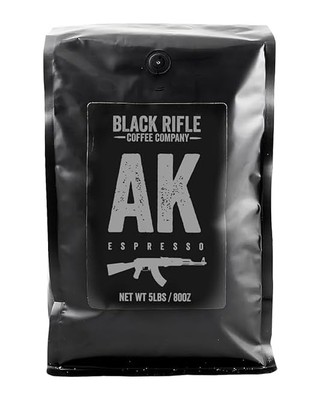 BRCC Just Black Medium Roast 5lb Coffee Grounds Bold Smooth Flavor 80 Ounce