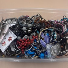 8.33 lb Mixed Craft Jewelry Lot Beads Chains Bangles Earrings Repair Parts DIY
