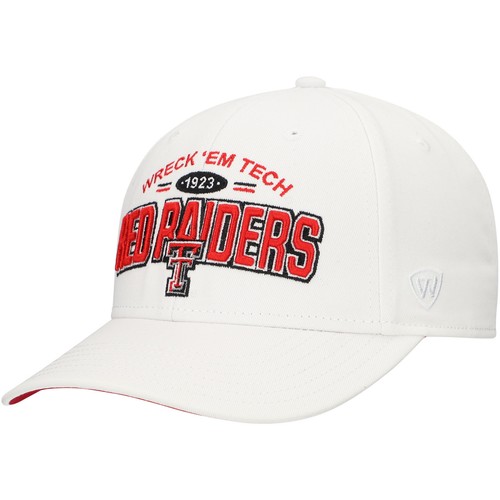 Men's-Top of the World White Texas Tech Red Raiders Iconic Logo Adjustable Hat