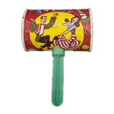 Vintage New Years Eve Tin Litho Party Rattle Noise Maker U.S. Metal Toy Mfg. Co.