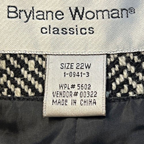 Brylane Woman Classics Herringbone Long Coat Button Front Heavy Overcoat Winter - Bild 12 von 12