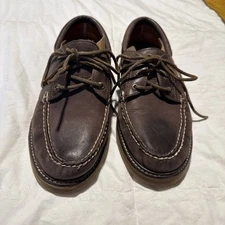 Sperry Gold cup Top Sider AO 3-Eye Vibram Lug Boat Shoe STS13613 Brown 9M Rare!