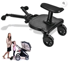 Universal Stroller Board 2 In 1 Stroller Ride Board Buggy Wheeled Board Seat