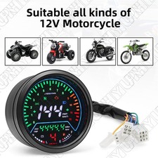 Universal LCD Digital Moto Velocímetro Tacómetro Odómetro Medidor MPH KM/H
