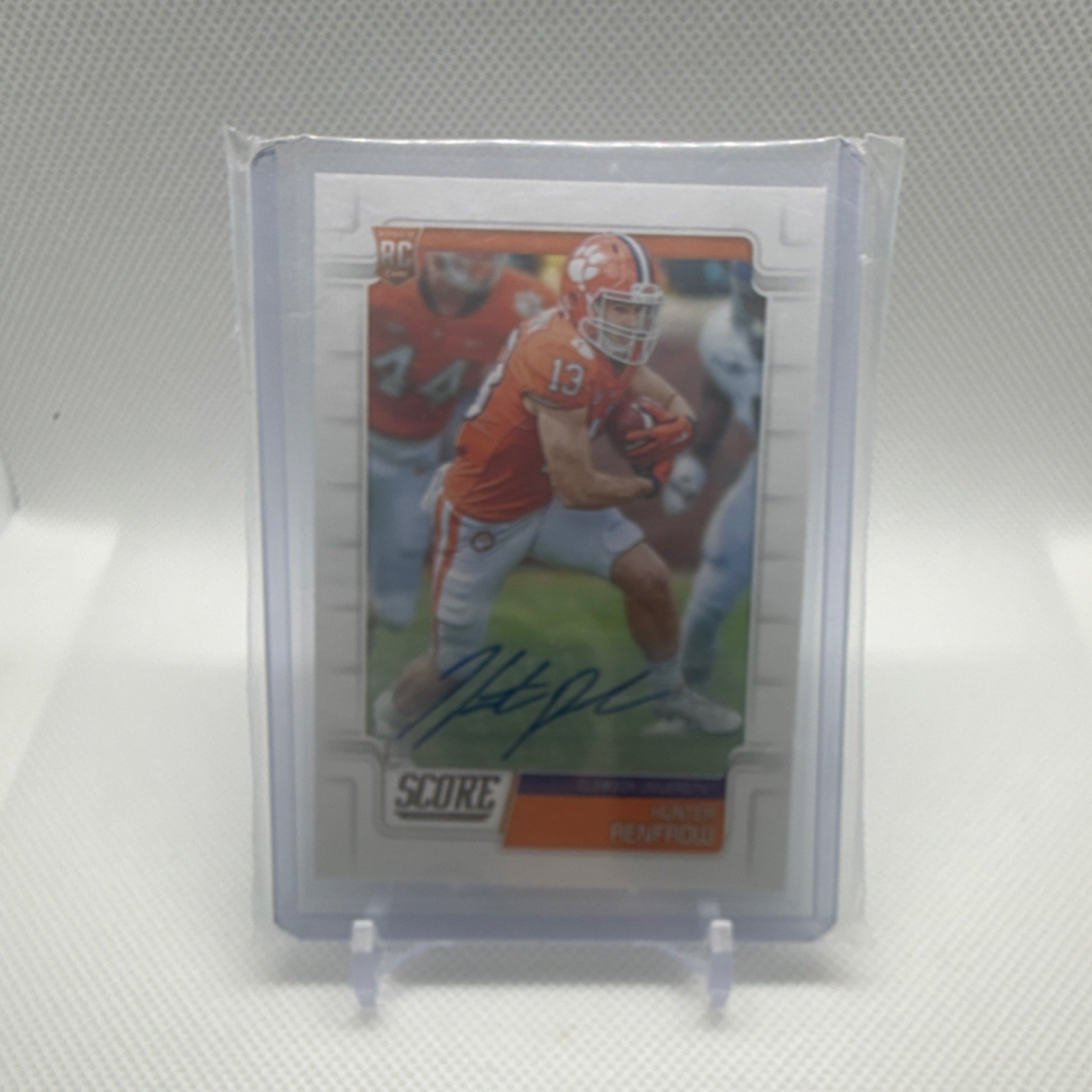 Panini 2019 Score Rookie Autograph Hunter Renfrow #385 Clemson Tigers Card