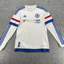 Adidas Chelsea 2015/16 Away Soccer Long Sleeve Jersey White Size M